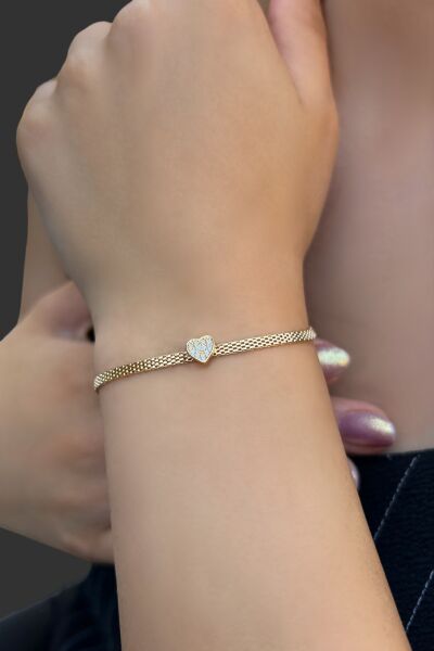 Kalp Petra Altın Bileklik 14KNY4797 - Altınaşkı