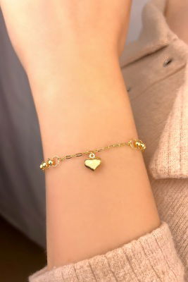 Kalpli Ataş Altın Bileklik 14KNY894 - 2