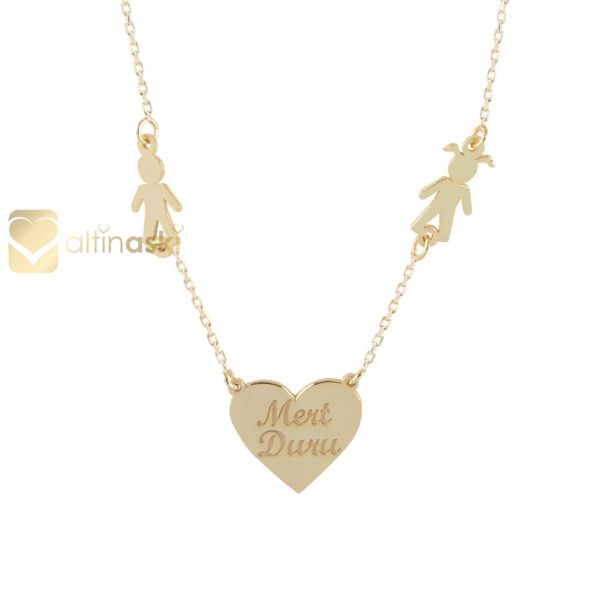 Kalpli İsimli Altın Kolye FYA157 - Altınaşkı