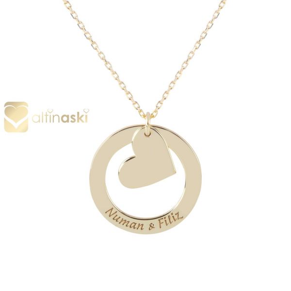 Kalpli İsimli Altın Kolye FYA175 - Altınaşkı