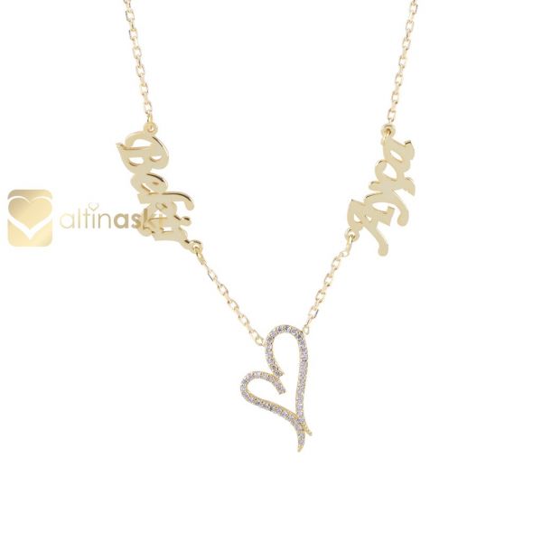 Kalpli İsimli Altın Kolye FYA188 - Altınaşkı