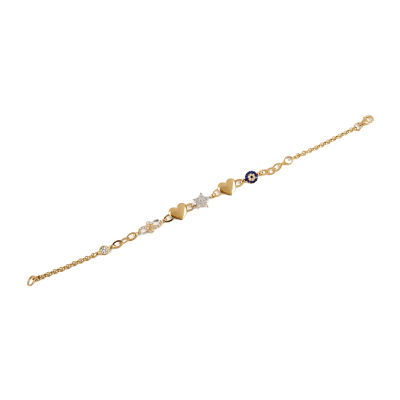 Kalpli Nazar Boncuklu Altın Bileklik 14KNY45 - Altınaşkı