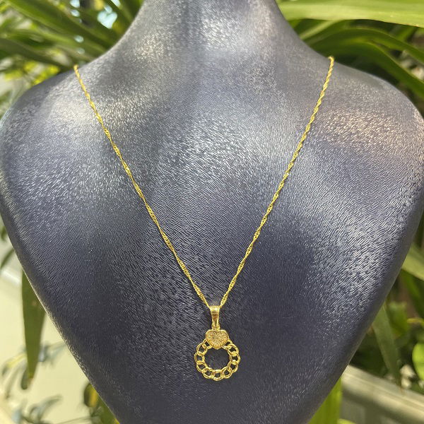 Kalpli Singapur Altın Kolye 14KLY5574 - Altınaşkı