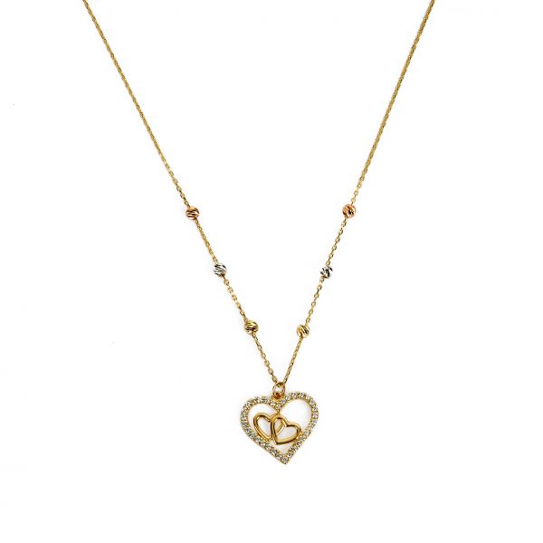 Kalpli Toplu Altın Kolye 14KLY1402 - Altınaşkı