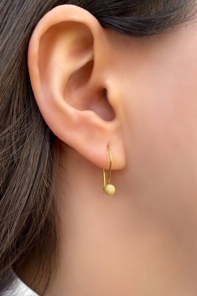 Kanca Simli Altın Küpe 8KP405 - Altınaşkı