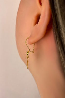 Kancalı Üzüm Altın Küpe 8KP2669 - 3