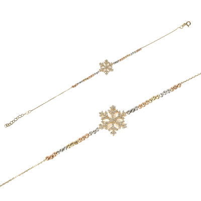 Kar Tanesi Altın Bileklik 14KNY451 - Altınaşkı