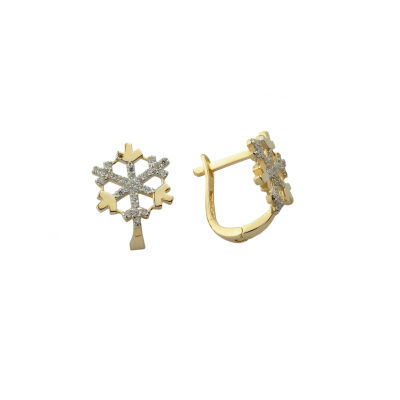 Kar Tanesi Altın Küpe 14KP54 - Altınaşkı