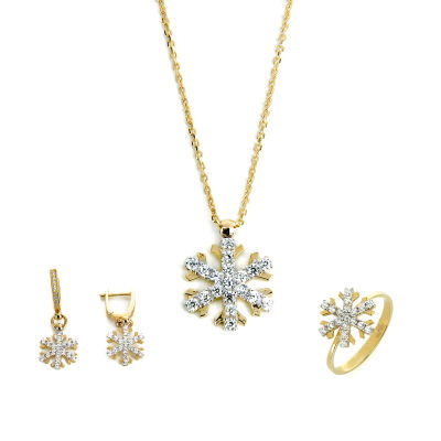 Kar Tanesi Altın Set 14MNST14 - Altınaşkı