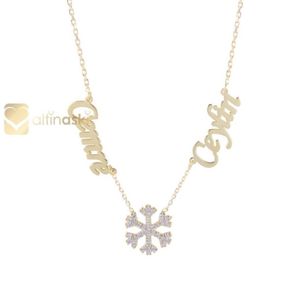 Kar Tanesi İsimli Altın Kolye FYA191 - Altınaşkı