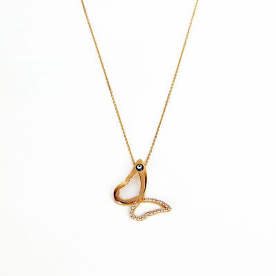 Kelebek Altın Kolye 14KLY447 - Altınaşkı