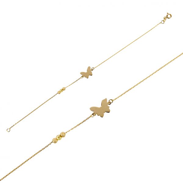 Kelebek Dorika Toplu Altın Bileklik 14KNY677 - Altınaşkı