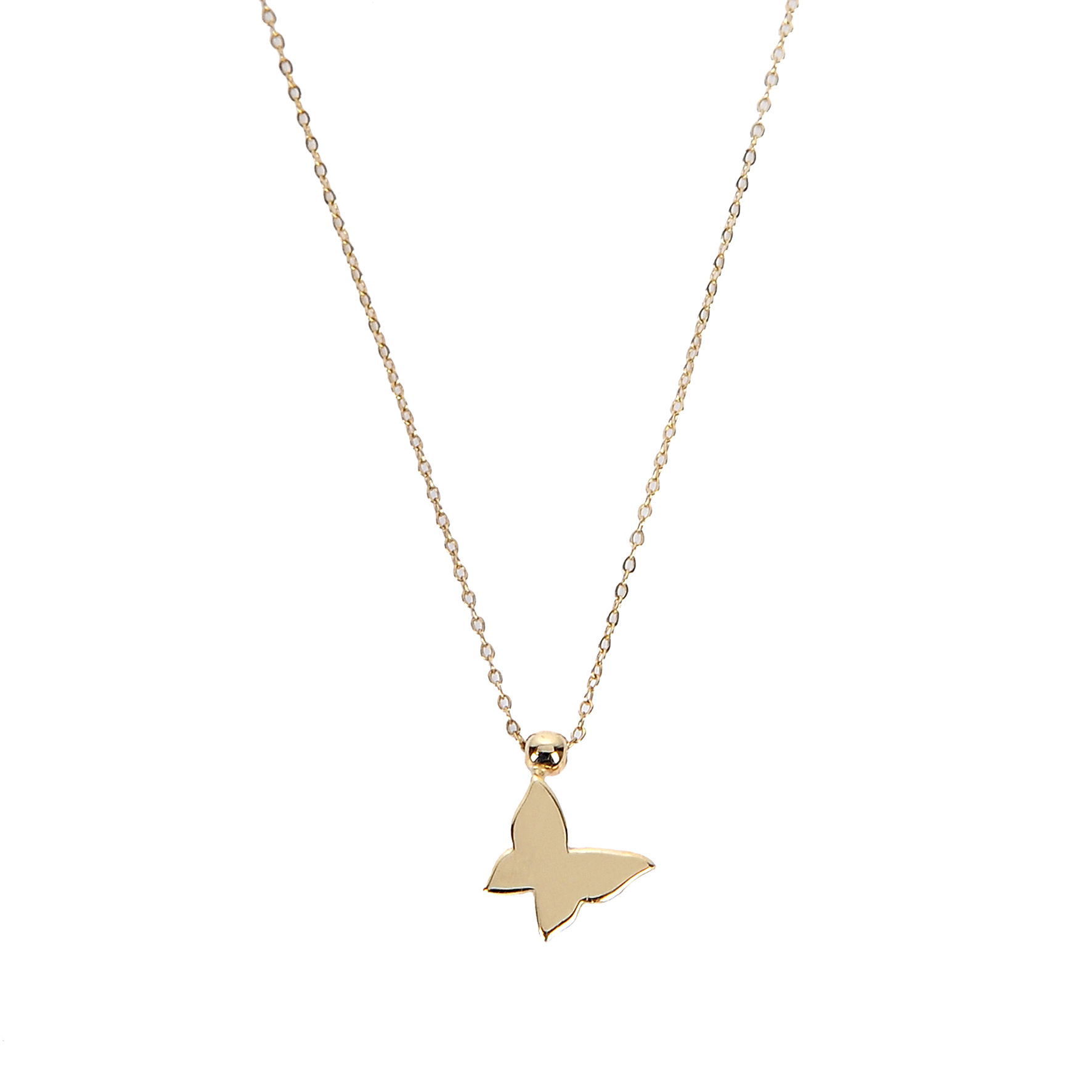 Kelebek Hayalet Altın Kolye 8KLY277 - 1