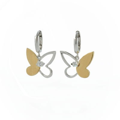 Kelebekli Altın Küpe 14KP10 - Altınaşkı