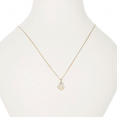 Kelebekli Kalp Hayalet Altın Kolye 8KLY791 - 3