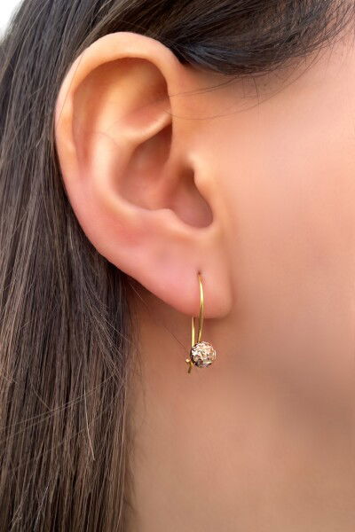 Kristal Kanca Altın Küpe 8KP383 - Altınaşkı