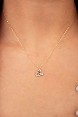 Kuğu Hayalet Altın Kolye 8KLY638 - 1