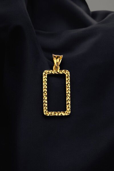 Külçe Altın Çerçeve Kolye Ucu 14KLY8761 - Altınaşkı