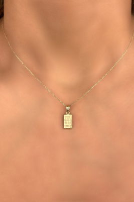 Külçe Uçlu Altın Kolye 8KLY4567 - 2