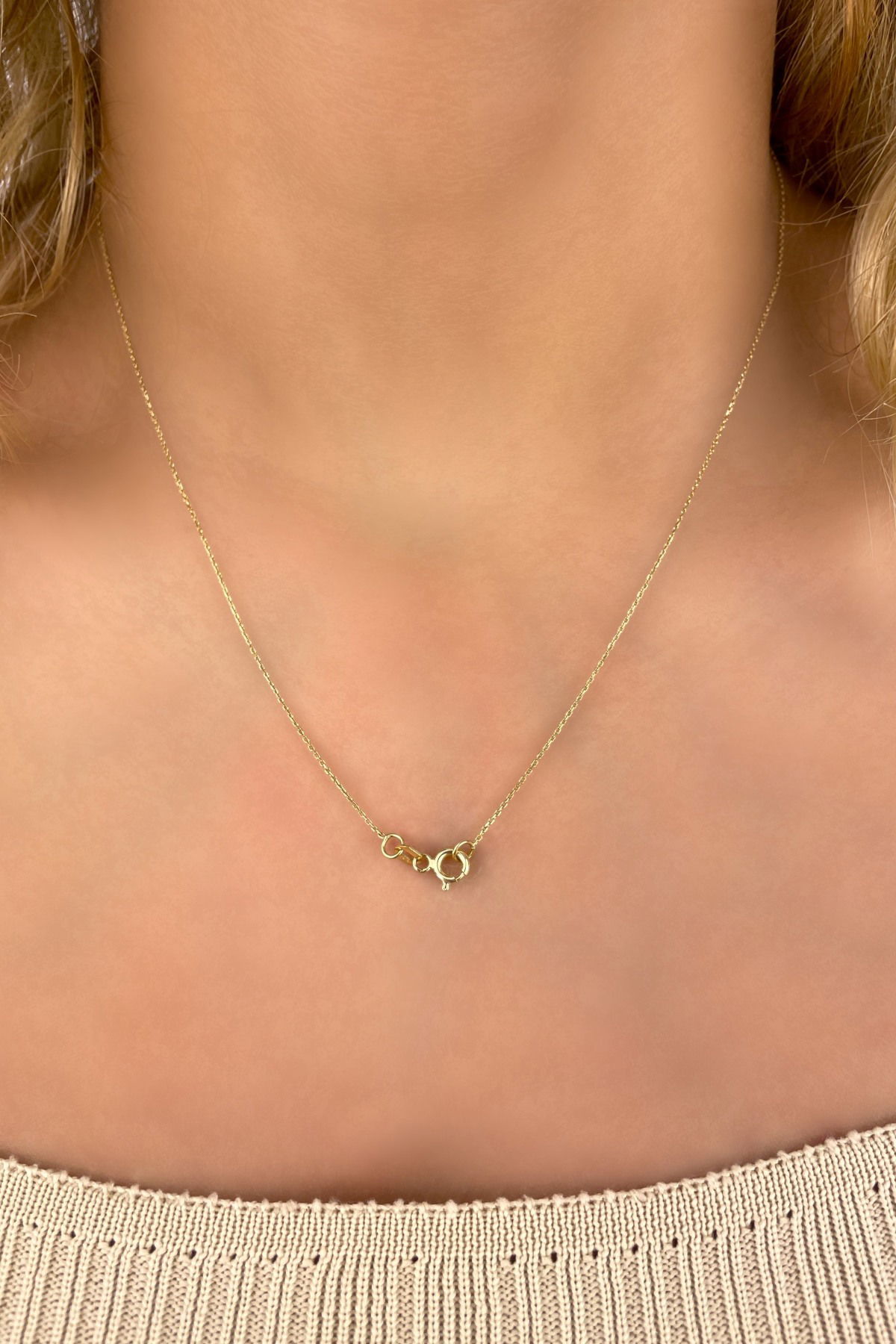 Külçe Uçlu Altın Kolye 8KLY4567 - 3