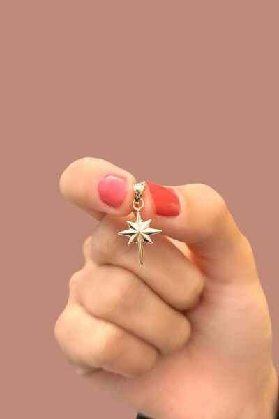 Kuzey Yıldız Altın Kolye Ucu 14KLY1921 - Altınaşkı