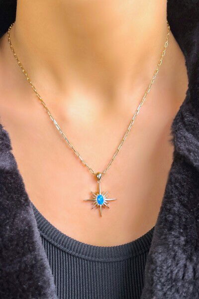 Kuzey Yıldız Ataş Altın Kolye 14KLY336 - Altınaşkı