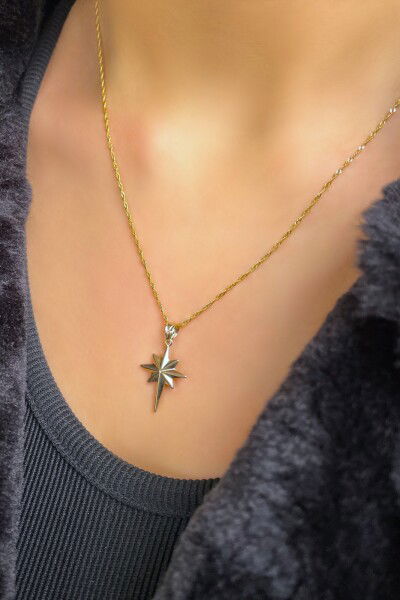 Kuzey Yıldızı Singapur Altın Kolye 14KLY3030 - Altınaşkı