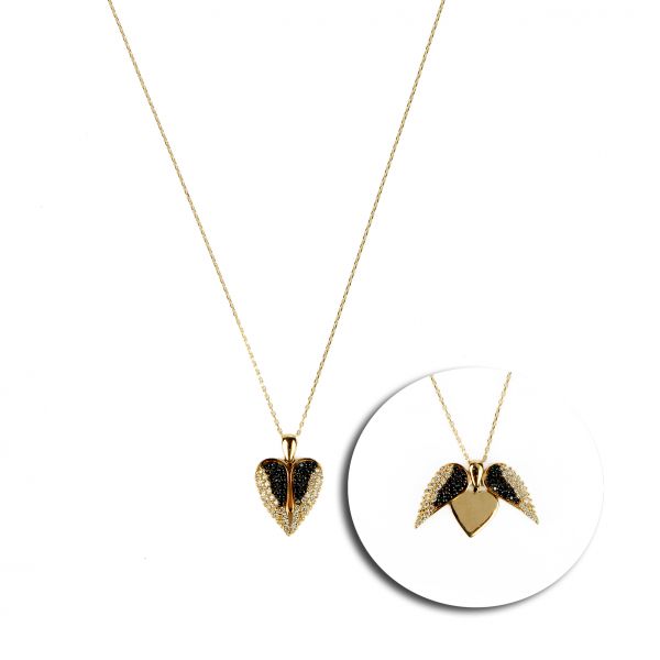 Melek Kanadı Altın Kolye 14KLY1283 - Altınaşkı