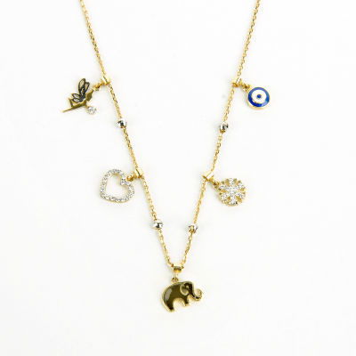 Mineli Şans Altın Kolye 14KLY52 - Altınaşkı