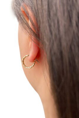 Mini Burgu Altın Küpe 14KP2573 - 1