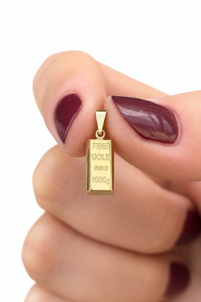 Mini Külçe Altın Kolye Ucu 14KLY4840 - Altınaşkı