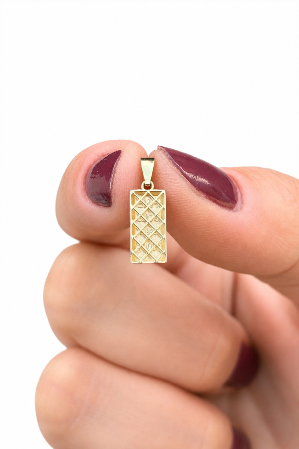 Mini Külçe Altın Kolye Ucu 14KLY4840 - 2