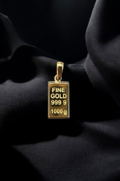 Mini Külçe Altın Kolye Ucu 14KLY5702 - Altınaşkı