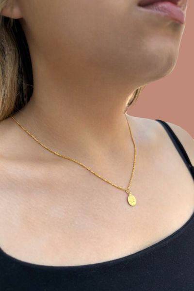 Mini Tuğralı Halat Altın Kolye 14KLY2388 - Altınaşkı