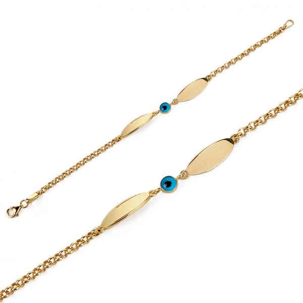 Nazar Boncuklu Altın Bileklik 14CKNY299 - Altınaşkı