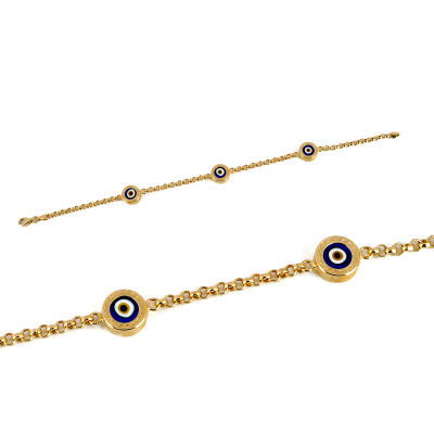 Nazar Boncuklu Altın Bileklik 14KNY108 - Altınaşkı