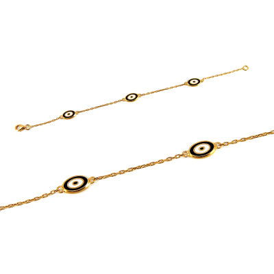 Nazar Boncuklu Altın Bileklik 14KNY113 - Altınaşkı