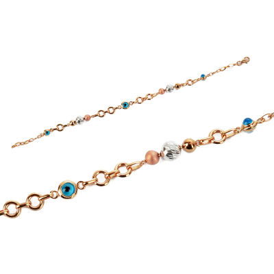 Nazar Boncuklu Altın Bileklik 14KNY300 - Altınaşkı