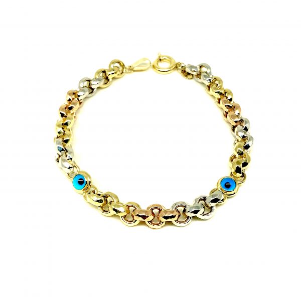 Nazar Boncuklu Altın Bileklik 14KNY532 - Altınaşkı