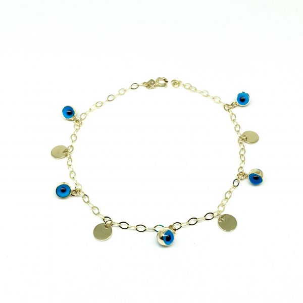 Nazar Boncuklu Altın Bileklik 14KNY539 - Altınaşkı