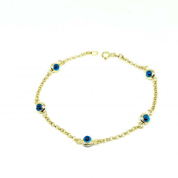 Nazar Boncuklu Altın Bileklik 14KNY543 - Altınaşkı