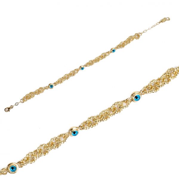 Nazar Boncuklu Altın Bileklik 14KNY549 - Altınaşkı