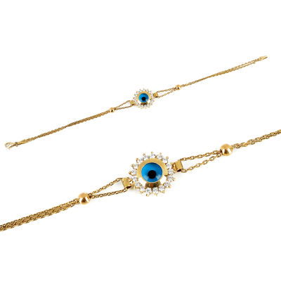 Nazar Boncuklu Altın Bileklik 14KNY57 - Altınaşkı