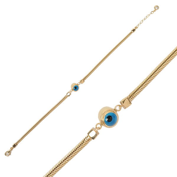 Nazar Boncuklu Altın Bileklik 14KNY915 - Altınaşkı