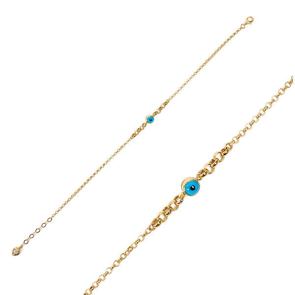 Nazar Boncuklu Altın Bileklik 14KNY926 - Altınaşkı