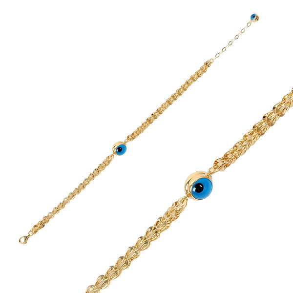 Nazar Boncuklu Altın Bileklik 14KNY927 - Altınaşkı