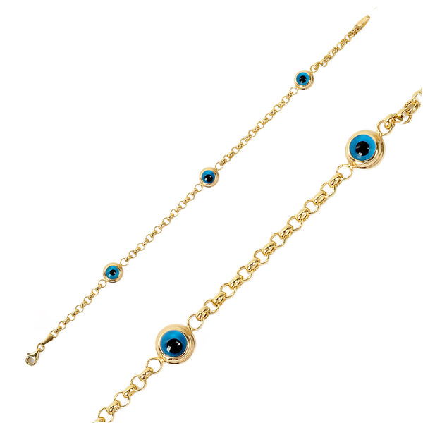 Nazar Boncuklu Altın Bileklik 14KNY951 - Altınaşkı