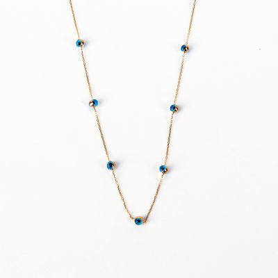 Nazar Boncuklu Altın Kolye 14KLY401 - Altınaşkı