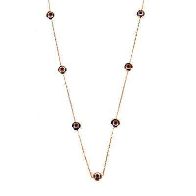 Nazar Boncuklu Altın Kolye 14KLY490 - Altınaşkı