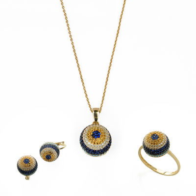 Nazar Boncuklu Altın Set 14MNST22 - Altınaşkı